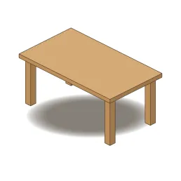 Rectangular dining table