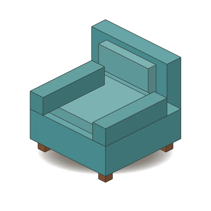 Upholstered armchair
